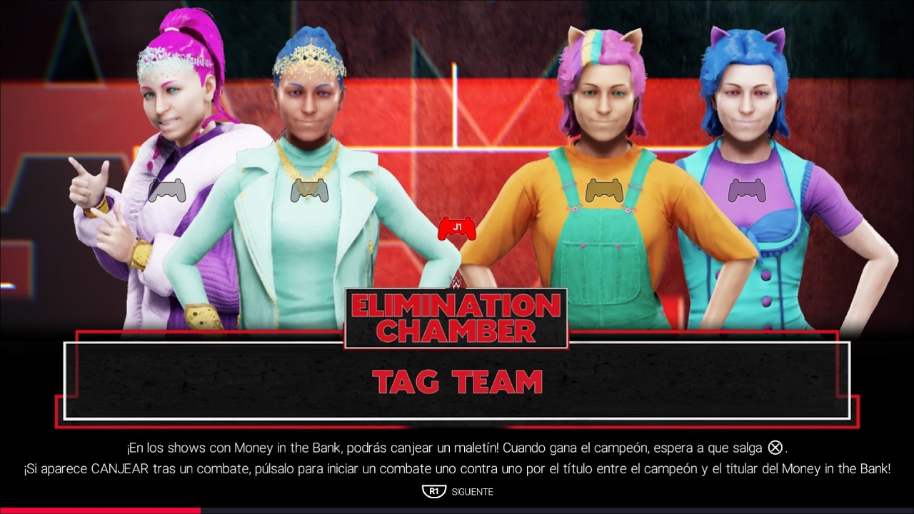 WWE 2k19 Shimmer y Shine vs Las Mane-5
