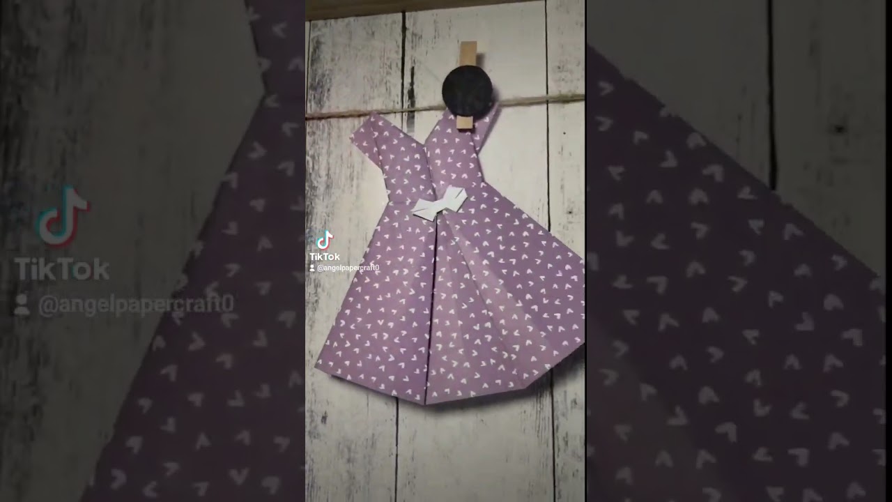 DIY D&eacute;co robe de papier origami #papercraft #like #diy #origami #origamicraft