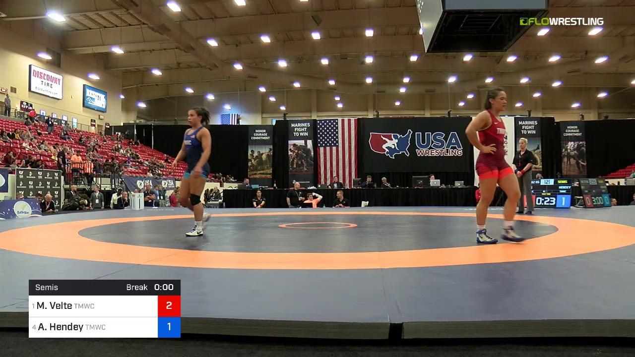 2018 Marine Corps US Open/Senior Women's Freestyle 62 Semis - Mallory Velte (TMWC) Vs. Amanda Hend