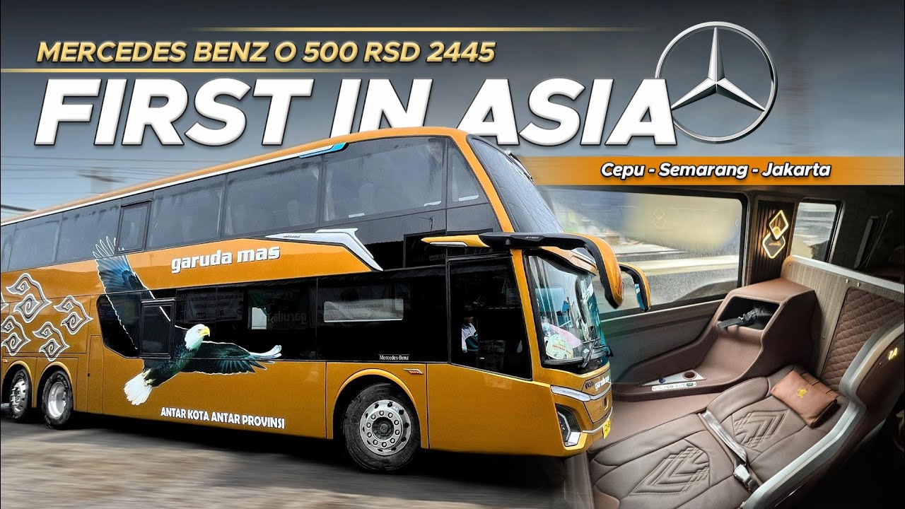 JALAN PERDANA MERCEDES BENZ O 500 RSD 2445 PERTAMA DI ASIA GARUDA MAS 🔥 [ Cepu - Jakarta ] Part 1