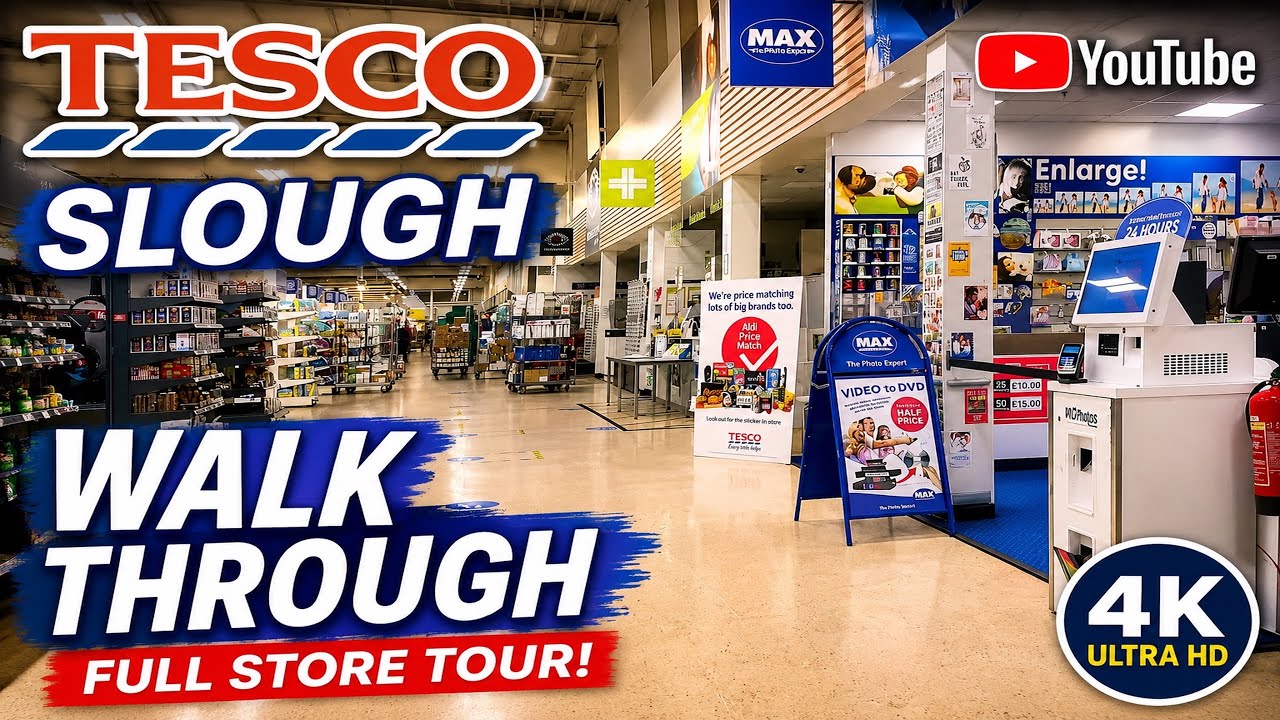 Tesco Extra | Slough | Walk through | 4K