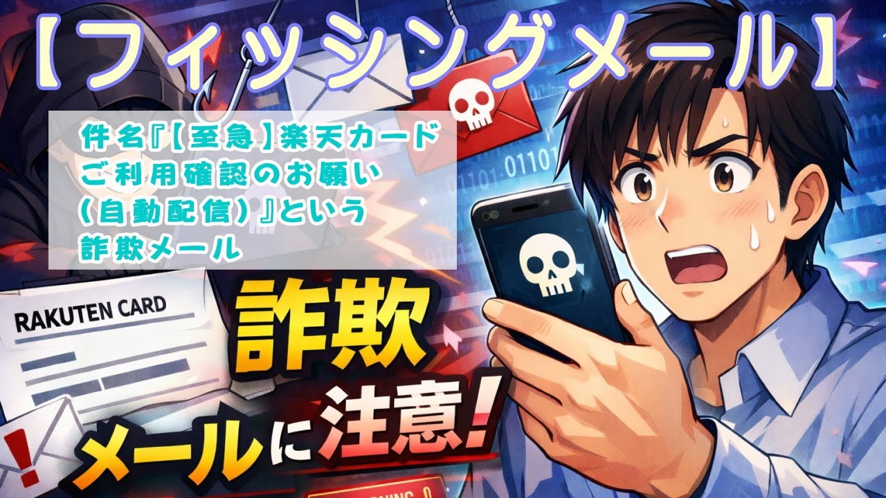 2376 20260219 【フィッシングメール】件名『【至急】楽天カードご利用確認のお願い（自動配信）』という詐欺メール