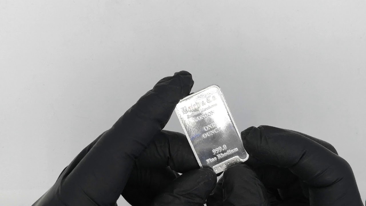 What does rhodium metal look like?
