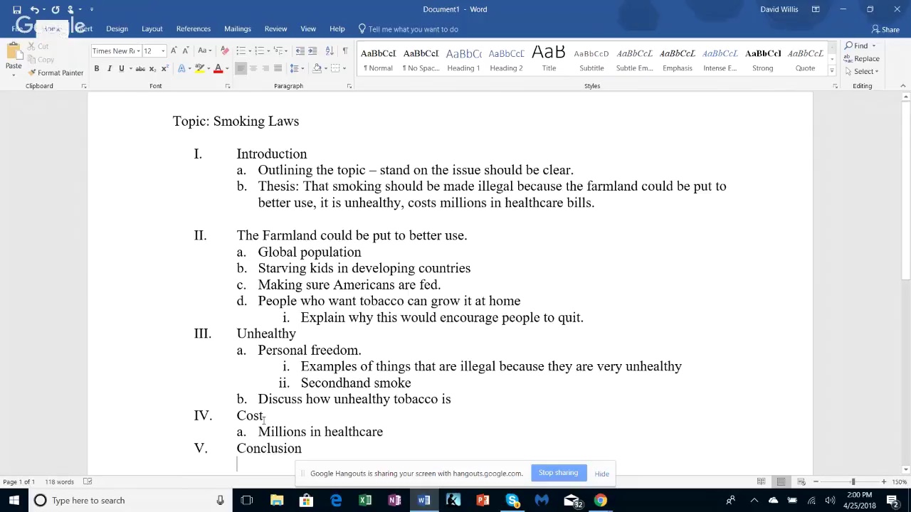 How to Outline an Argumentative Essay