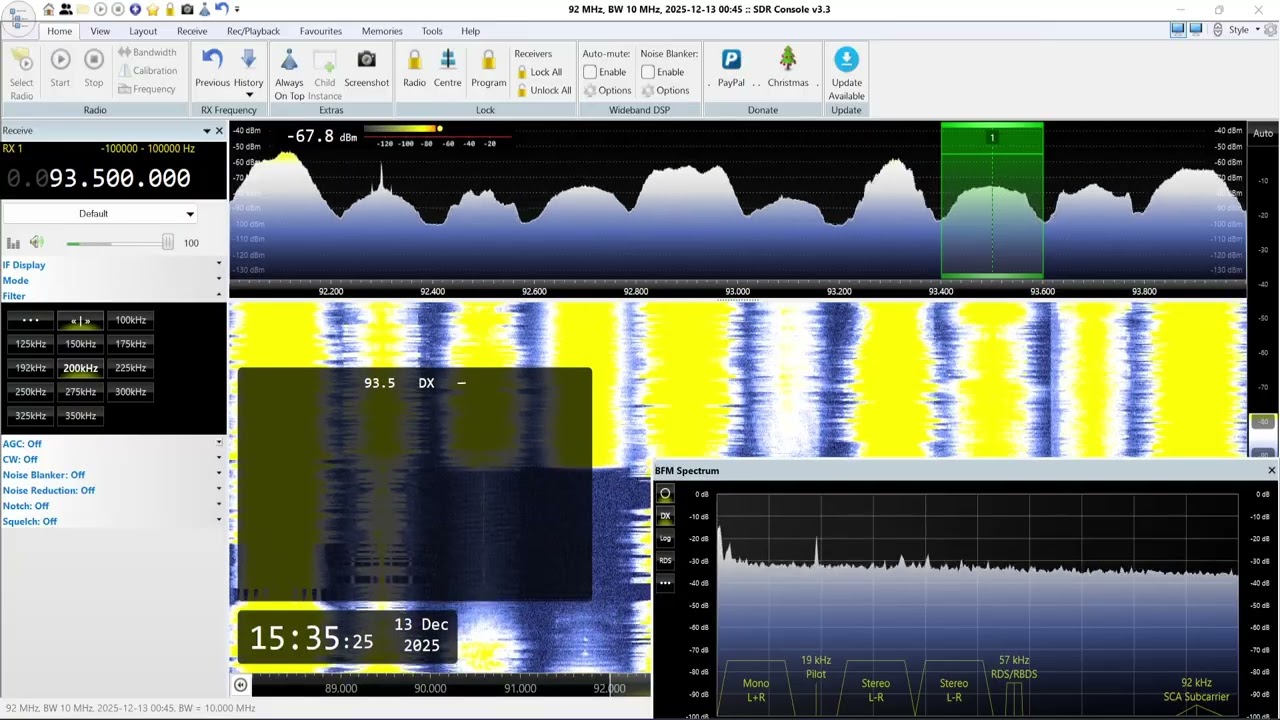 [0002] FM Meteor Scatter Burst With Many RDS Decodes DEC 13 2025