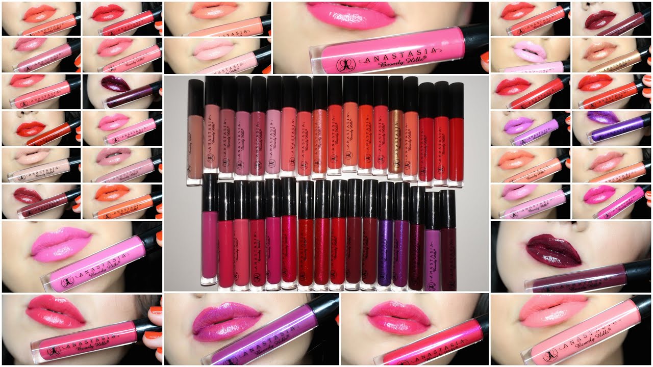 Anastasia Beverly Hills Lipgloss Swatches (ALL SHADES) | gkhairmakeup