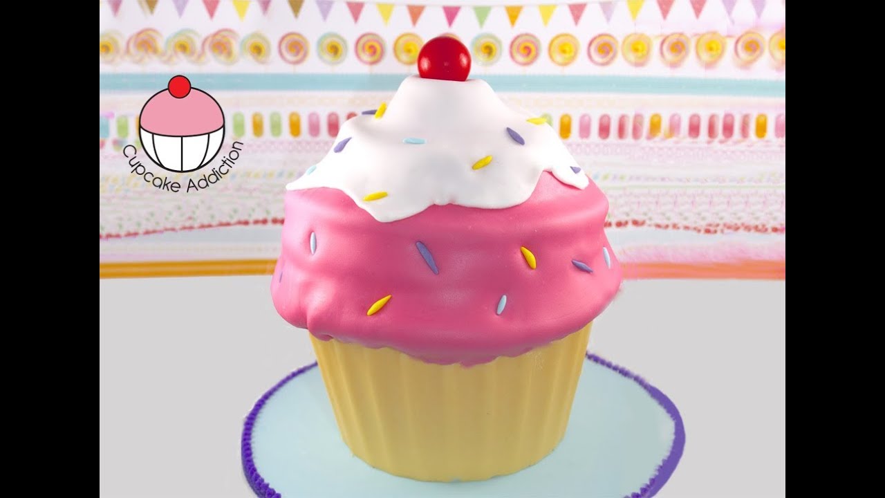 Giant Cupcake - Classic Ice-Cream Swirl Style!  A Cupcake Addiction How To Tutorial