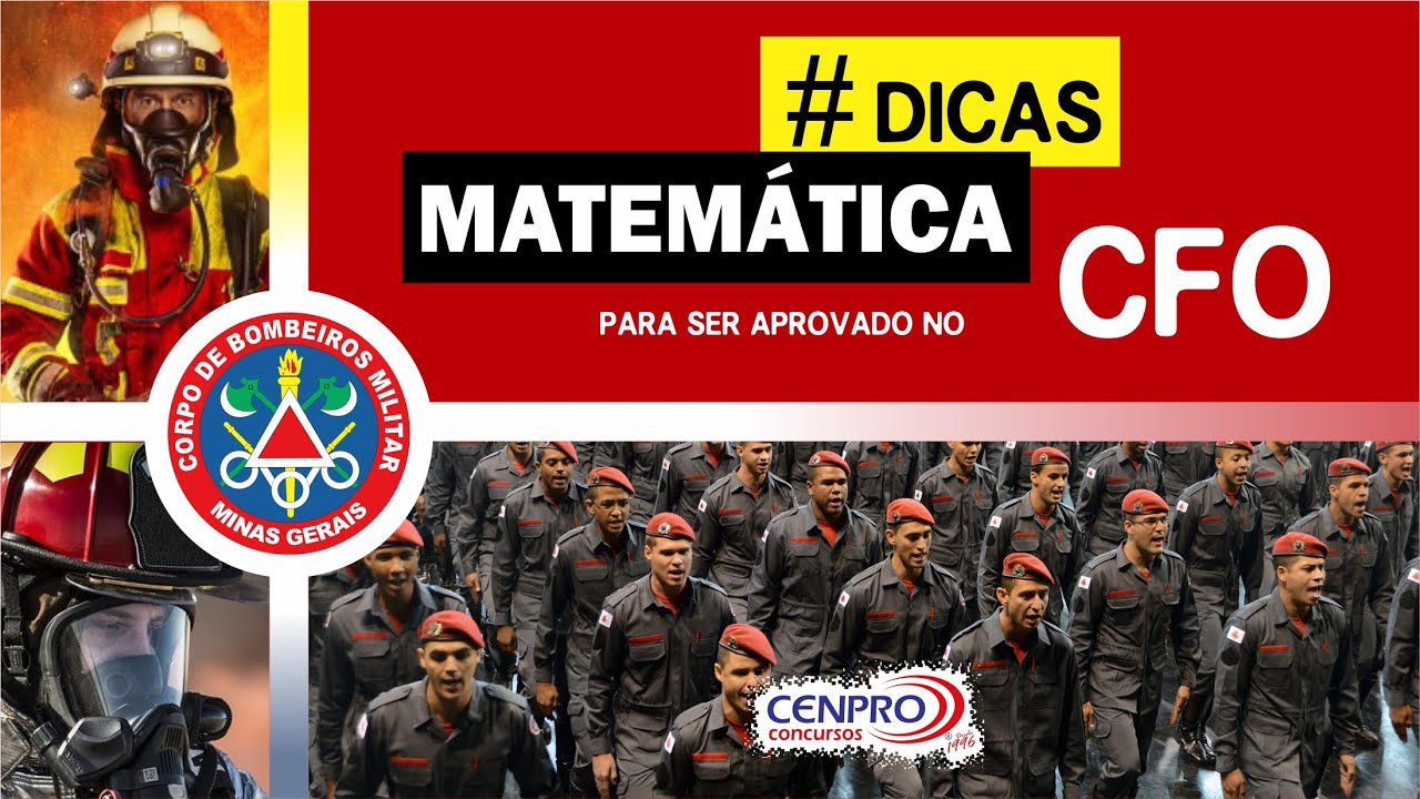 #DICAS de MATEMÁTICA para CFO Bombeiro Militar MG