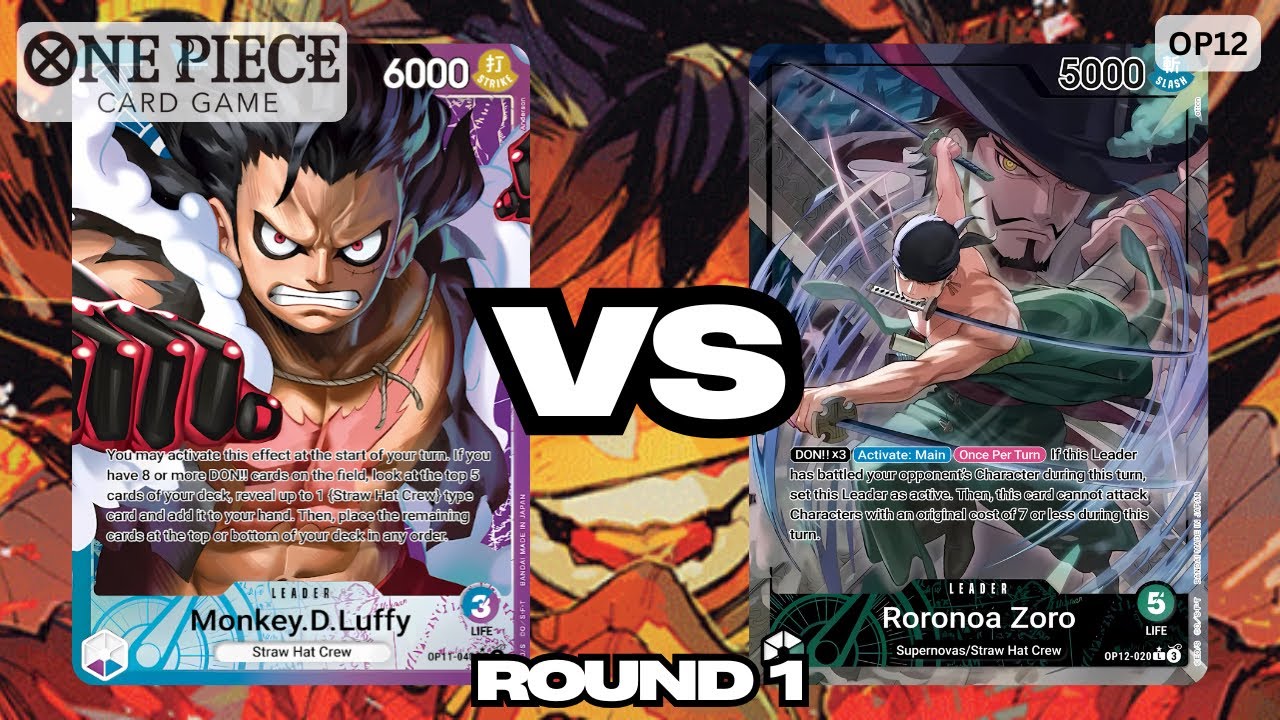 UP Luffy VS Green Zoro | OP12 Post Banlist Locals Gameplay - Round 1