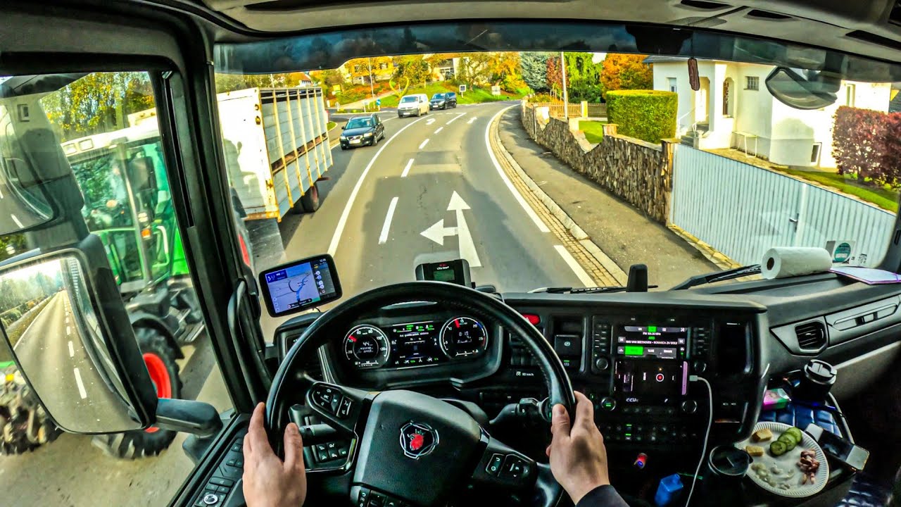 ASMR 🇦🇹 POV Truck Driving Scania R500 | Austria Very Beautiful Villages To Drive Through | 4k HD |