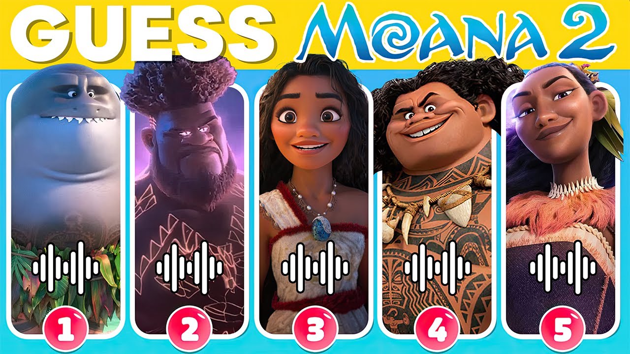 Guess The Moana 2 We're Back Characters by SONGS🌊🏝️🌺 Moana 2 We're Back Movie Quiz  | Great Quiz