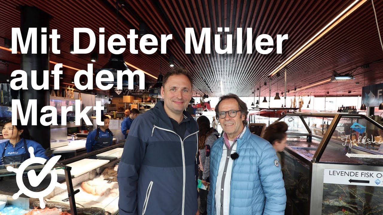 Mit Dieter Müller auf dem Markt in Bergen - Vlog #3 - MS Europa (2018), Norwegenkreuzfahrt