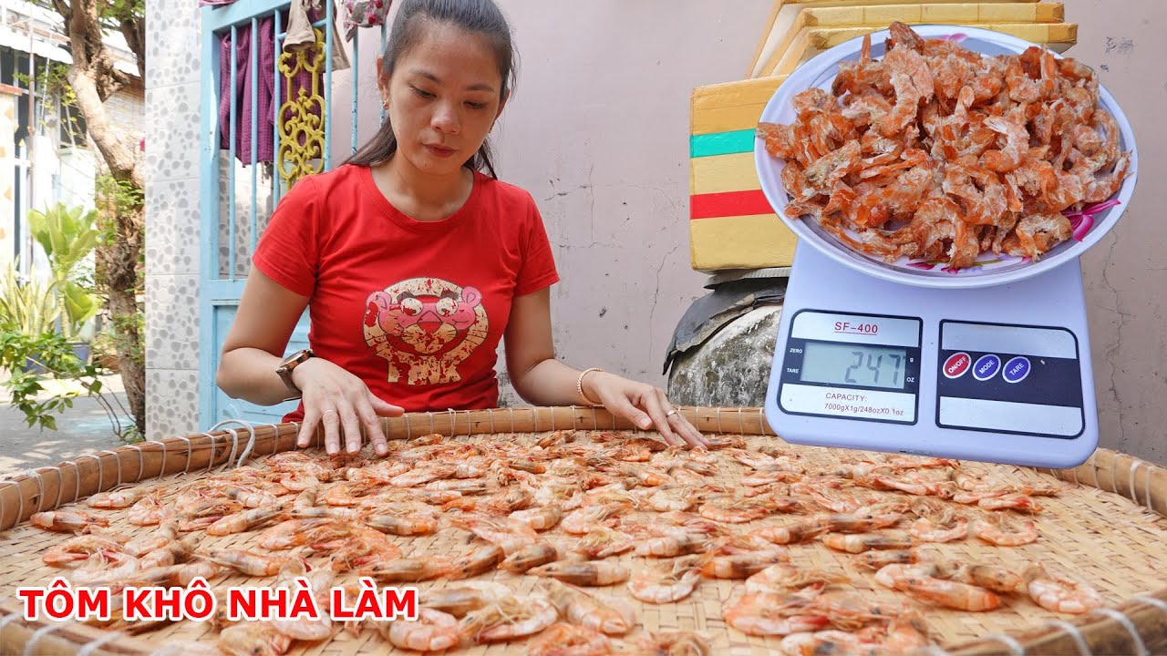 Làm tôm khô đơn giản tại nhà sử dụng trong ngày tết