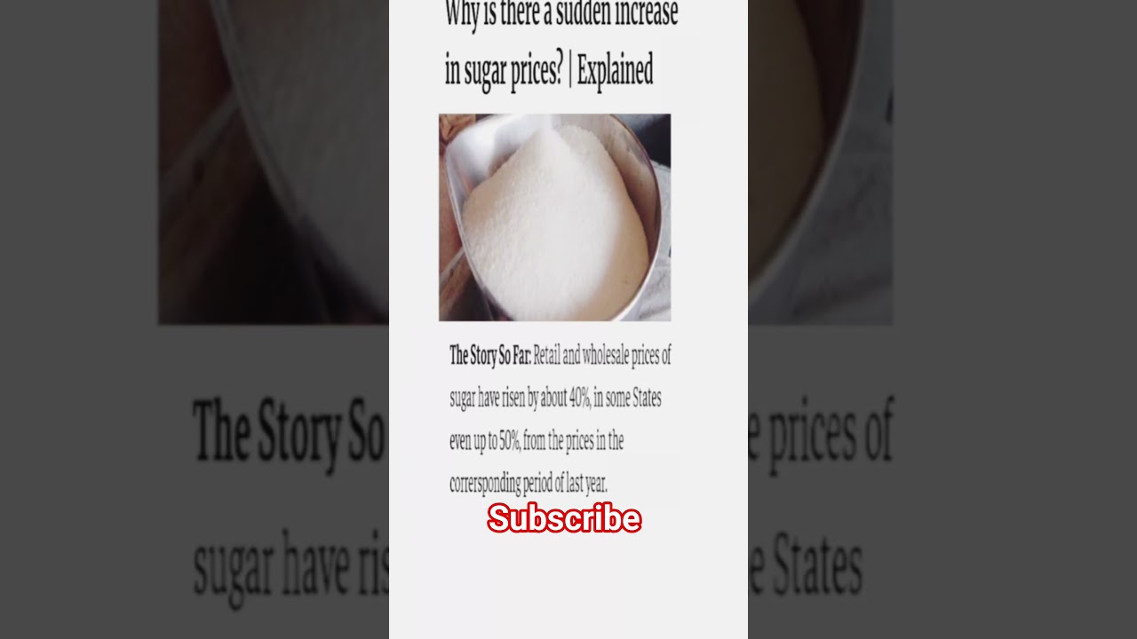 Why Sugar price increase? #shorts