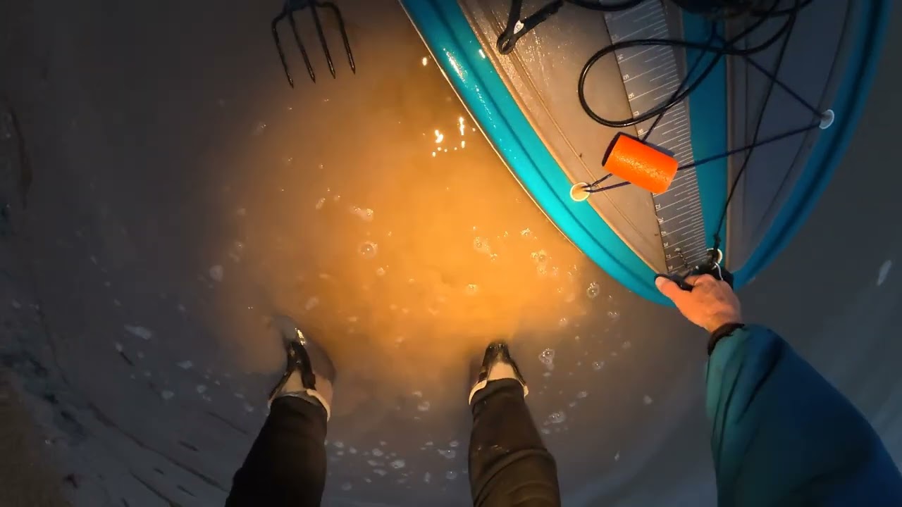 Looking for February Flounder on the Paddleboard