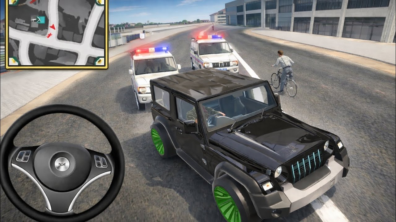 Thar ke piche padi police🚨 Indian Thift Auto Simulator Game open world police GTA mod cars Game🎮