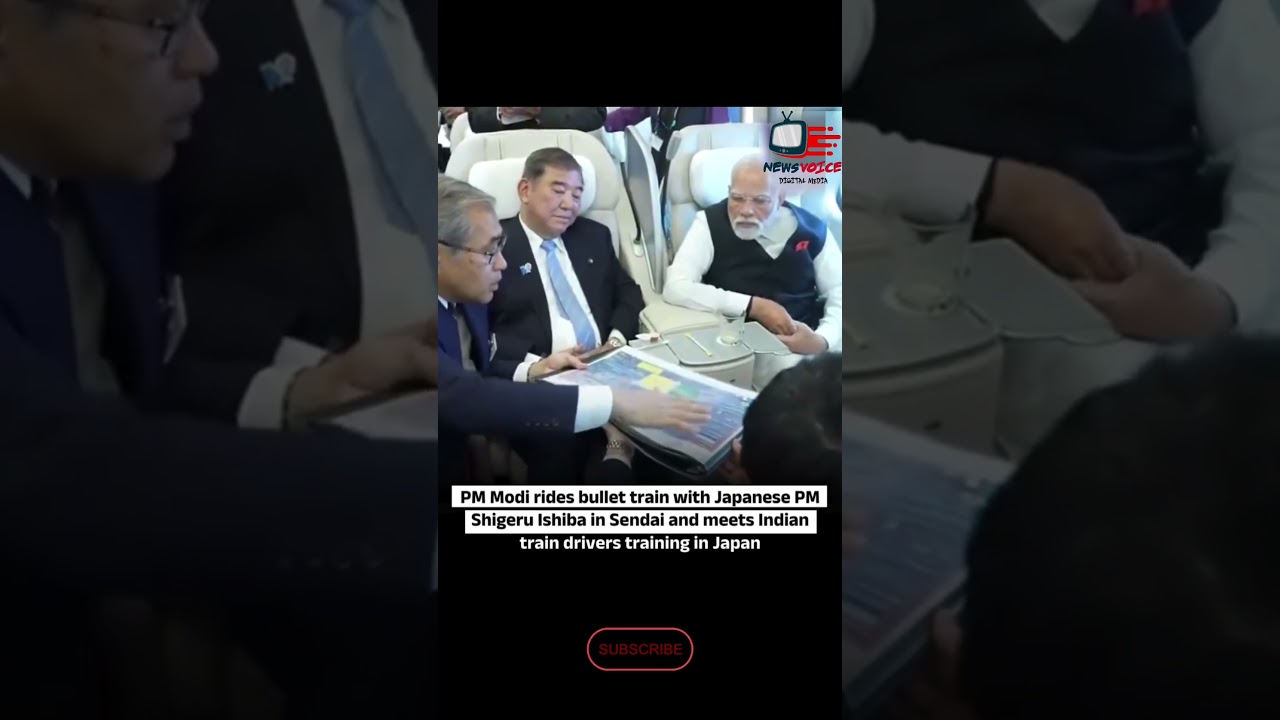 PM Modi took a high-speed bullet train ride with Japanese PM Shigeru Ishiba #nvmediatelugu