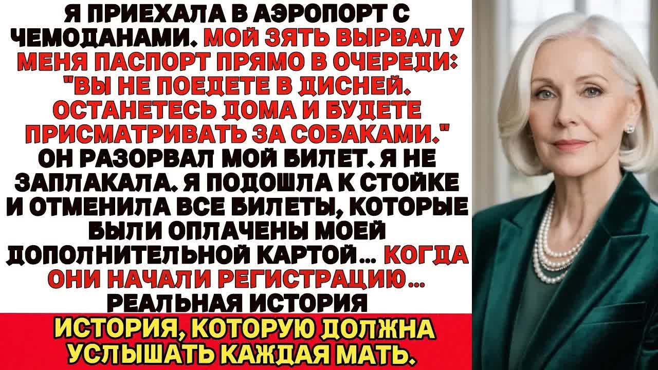 Мой зять порвал мой билет в аэропорту： ＂Присматривай за собаками＂, но я отменила их билеты и..