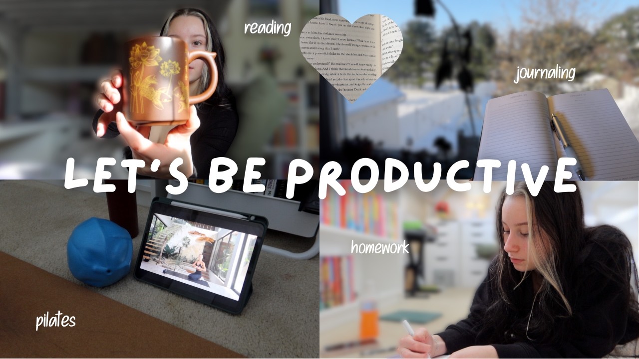Spend a few productive days with me 💻✍️ | getting homework done & reading updates