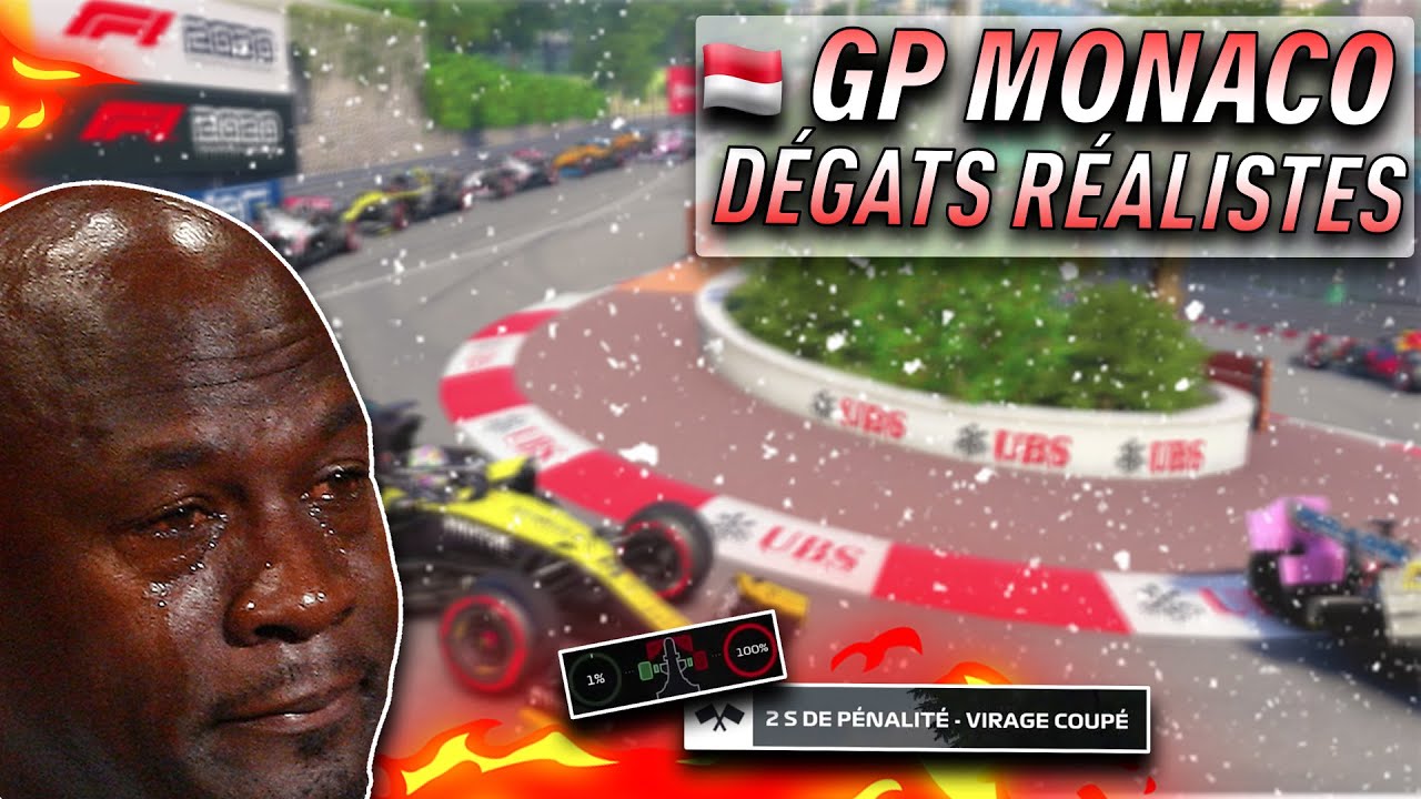 GP MONACO DÉGATS RÉALISTES ET VUE COCKPIT sur F1 2020 (PS5)