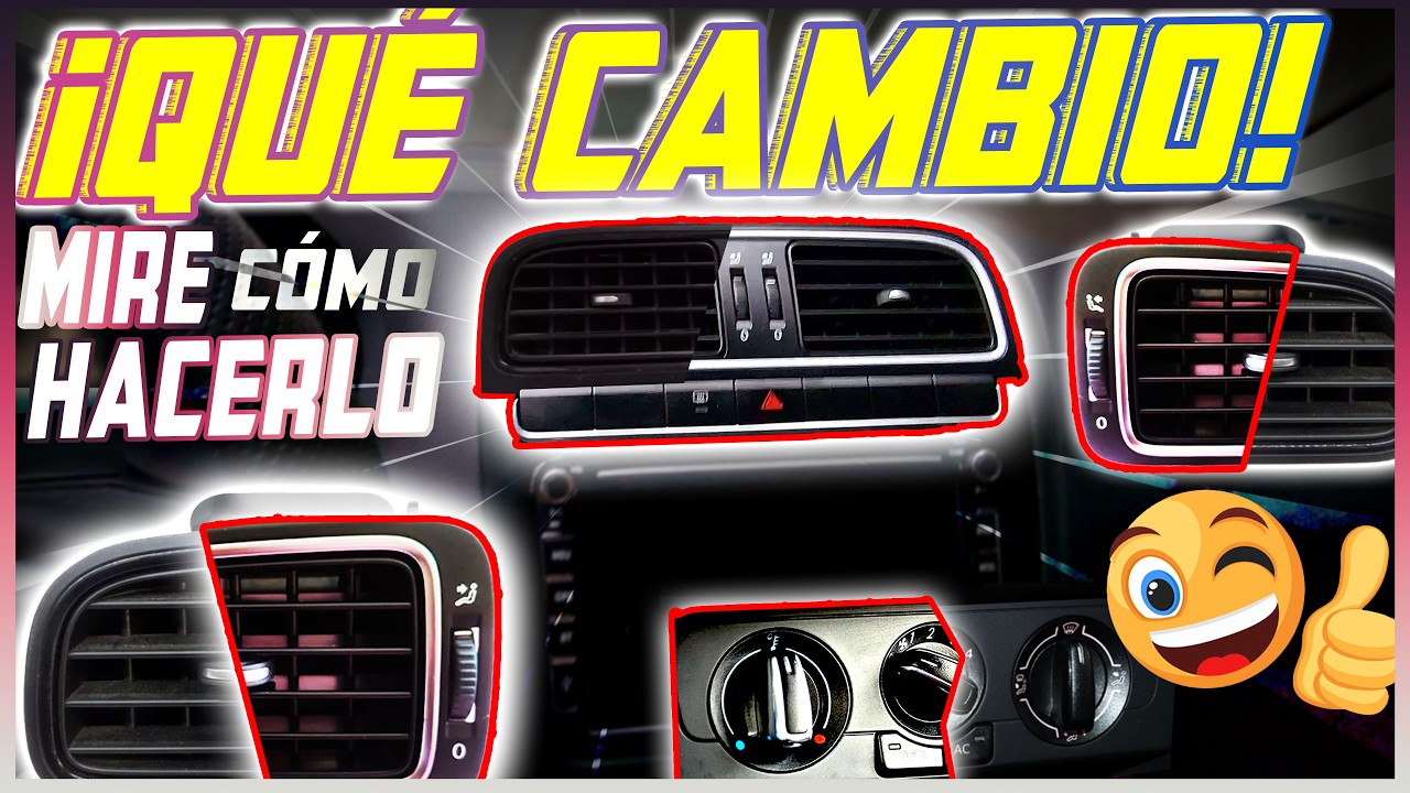 CÓMO CAMBIAR REJILLAS Y CONTROLES DEL AIRE DEL VW VENTO POLO JETTA GOL GOLF desmontar ventilas