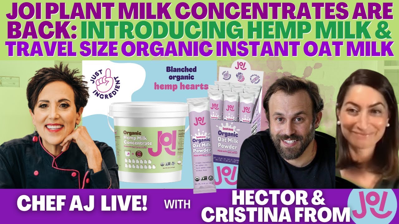 JOI Plant Milk Concentrates Are Back: Introducing HEMP Milk and TRAVEL SIZE Organic Instant Oat Milk