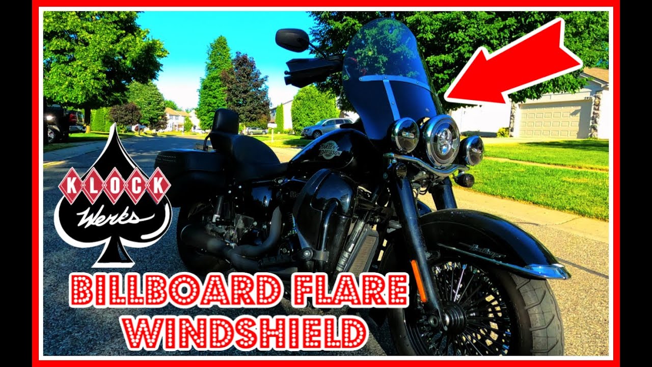 KLOCK WERKS BILLBOARD FLARE WINDSHIELD For Harley-Davidson