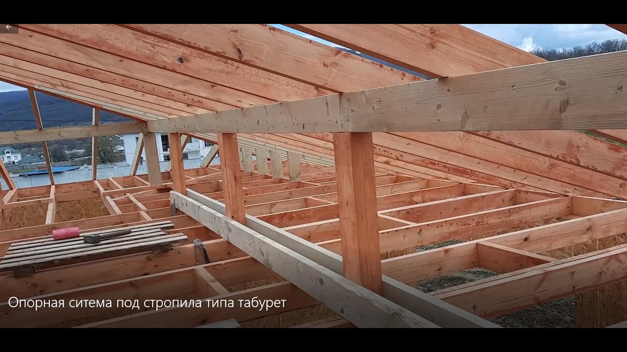 Стропила. Опорная система под стропила типа 