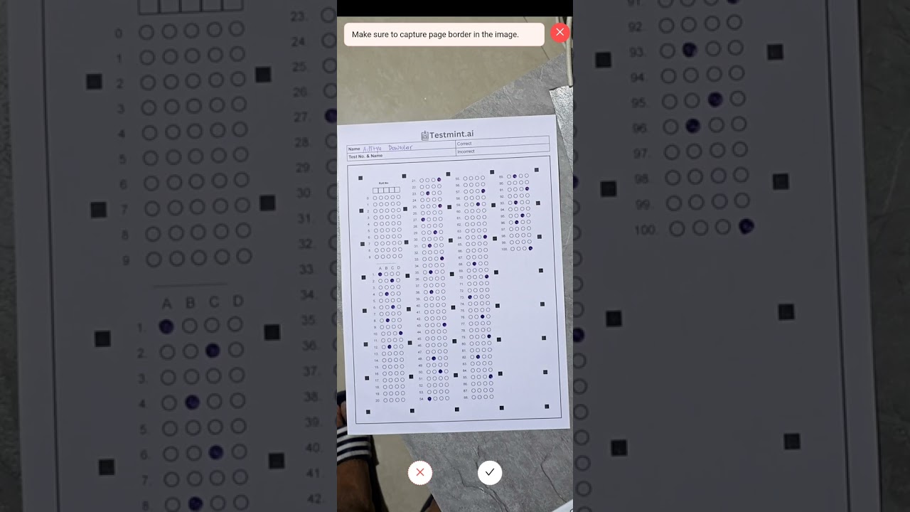 OMR Evaluation powered by Testmint.ai