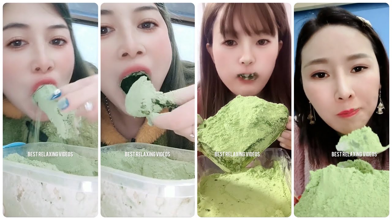 [ASMR] AMAZING MATCHA PASTE EATING 💚🍵 & HEAVY MATCHA ICE EATING BY MATCHA QUEEN 👸🏻 LONG VIDEOS 2