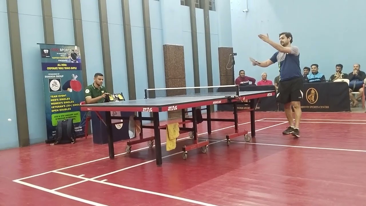 All India Corporate Table Tennis tournament mens final Zubin vs Onkar