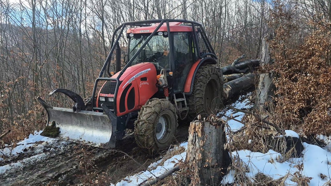 Zetor Forterra 12441 UKT, Case Farmall 85 UKT //Ťažba dreva//