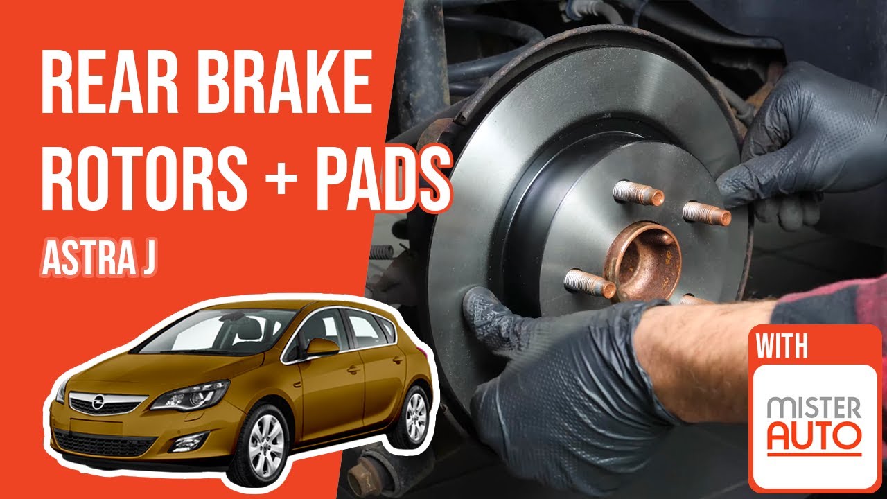 How to replace the rear brake discs and pads Astra J / mk6 🚗