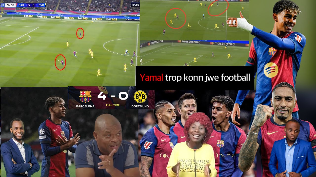 Barcelone 4/4 kraze Dortmund 4-0/ Yamal antre fò nan dosye ballon dò a, Ekip sa twò fò pou ewòp