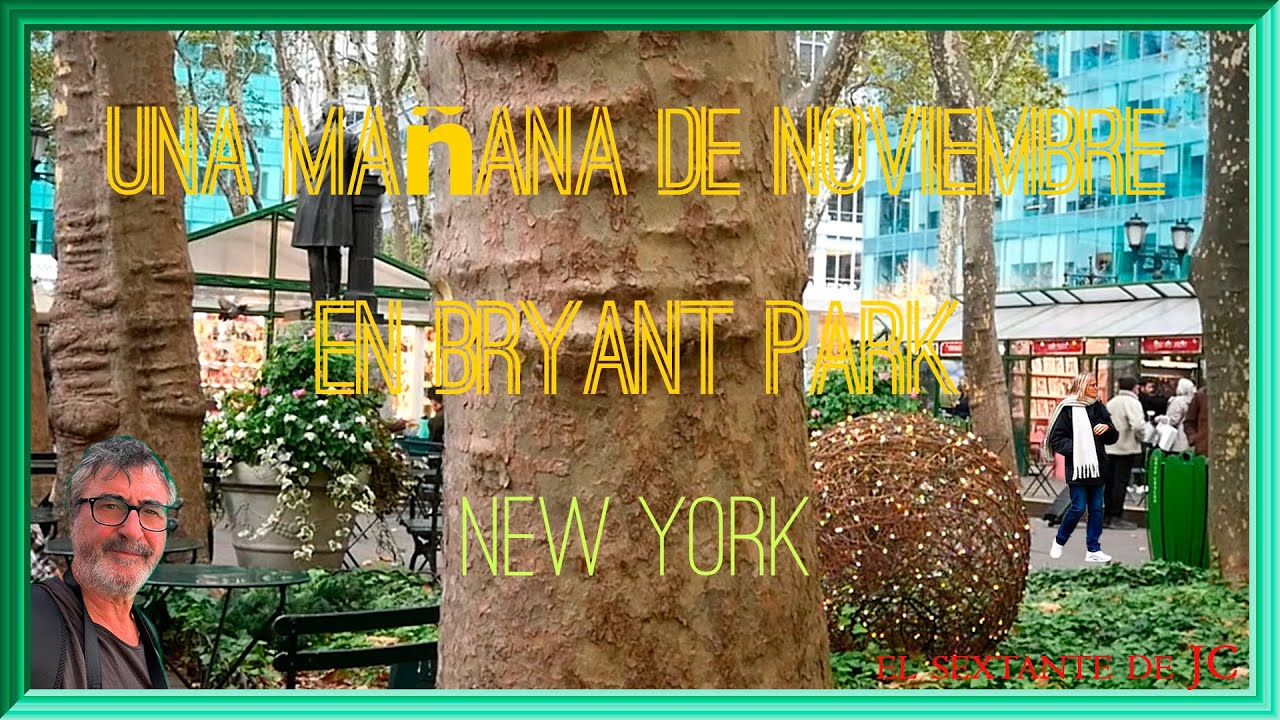 Una mañana de otoño en el Bryant Park de New York con el mercadillo navideño