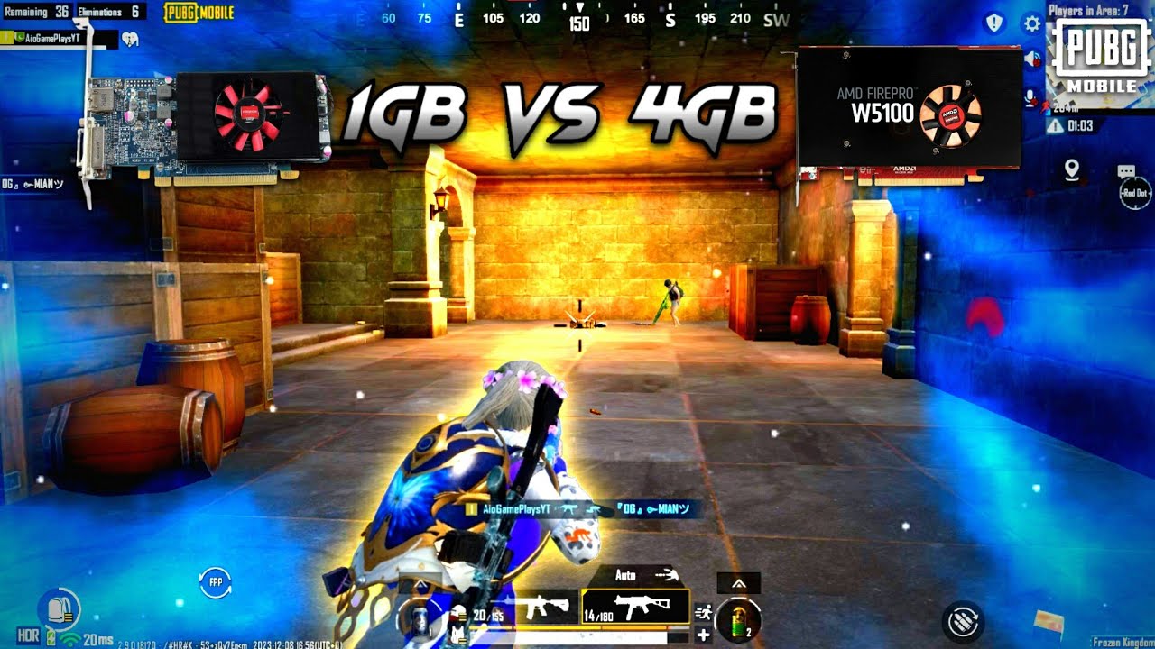 AMD Radeon HD 7500 1GB Vs AMD FIREPRO W5100 4GB 😰😰 PUBG Mobile Gameplay Difference  🤐🤐