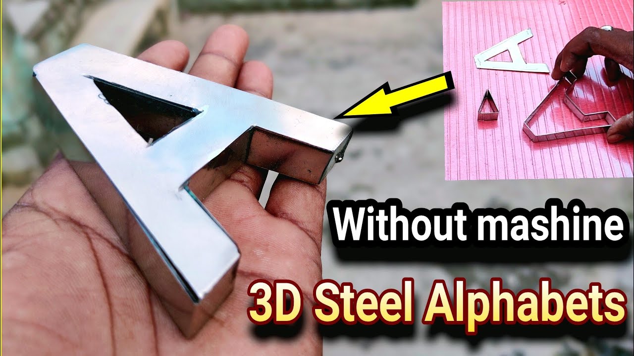 3D Steel Letter Making | Without  Cnc Machine | Making stainless steel 3D letter sign _ how to