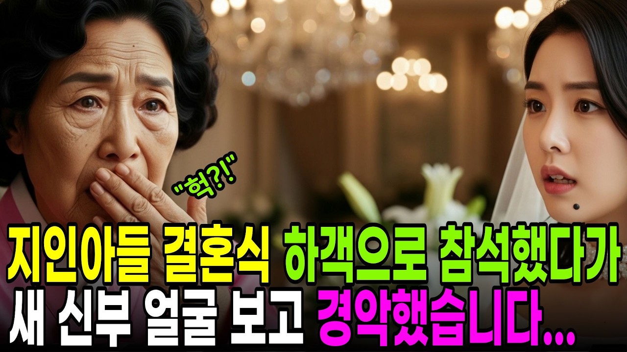 지인 아들 결혼식에 하객으로 참석했다가 면사포 쓴 새 신부 얼굴 보고 경악했습니다... ㅣ사연튜브ㅣ감동사연ㅣ사연라디오ㅣ오디오북ㅣ인생극장