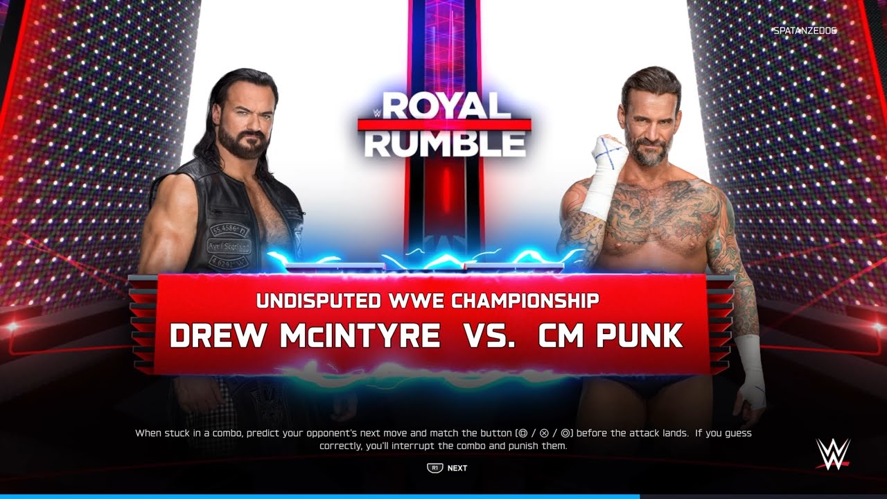 WWE 2K25 DREW McINTYRE VS CM PUNK || ROYAL RUMBLE UNDISPUTED WWE CHAMPIONSHIP MATCH #wwe2k25 #cmpunk