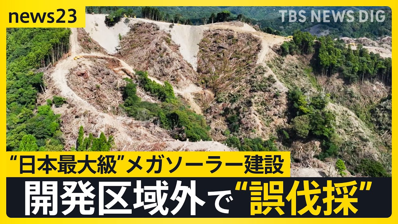 【“日本最大級”メガソーラー建設】千葉・鴨川市　地元住民からは不安の声　約60回の行政指導後に“誤伐採”で工事は一時停止に　国は規制強化の方針【news23】｜TBS NEWS DIG
