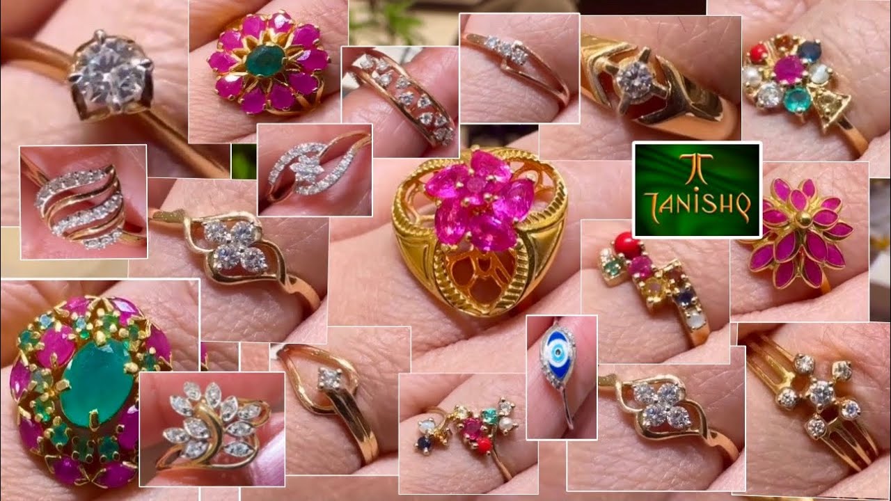 Tanishq Latest Diamond Ring Ruby Emerald Ring Starting at 11 000/Light weight Rings/Bangalore/Deeya