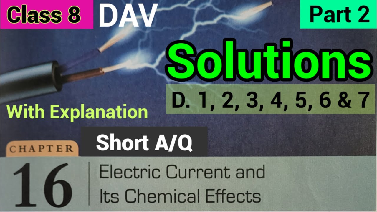 DAV class 8 Science chapter 16 Short Q/A