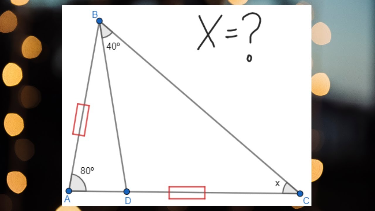 Geometría - problema de triángulos tipo examen de admisión