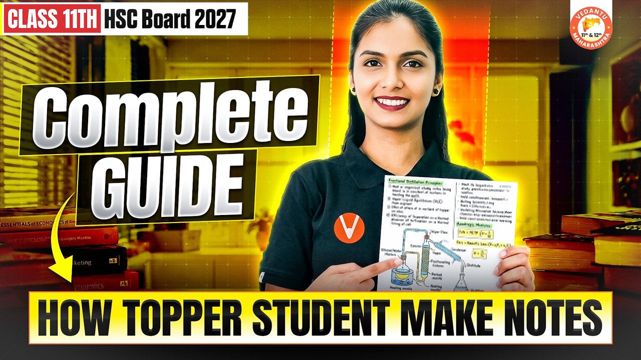 How Topper Student Make Notes? | Perfect Notes Making Guide | Class 11th HSC Board | Vanshika Mam