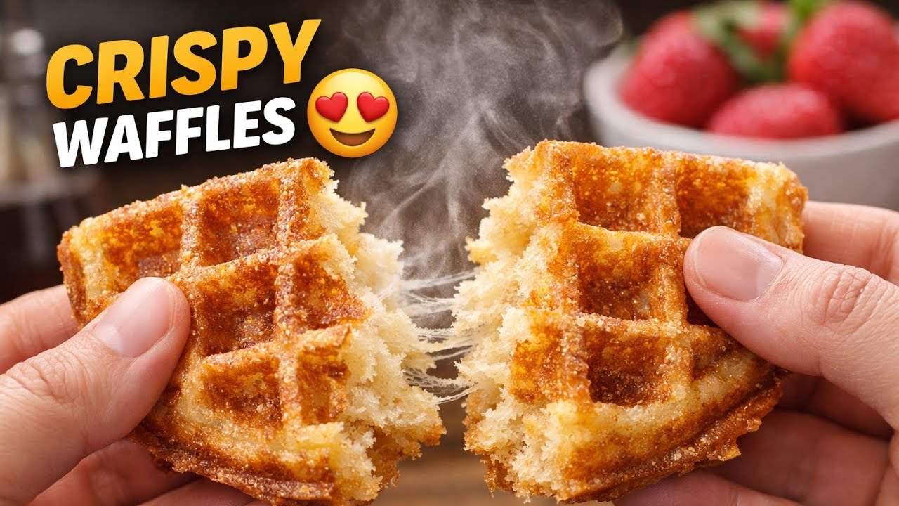 Crispy Homemade Waffles | Easy Waffle Recipe | Zoya Cuisine