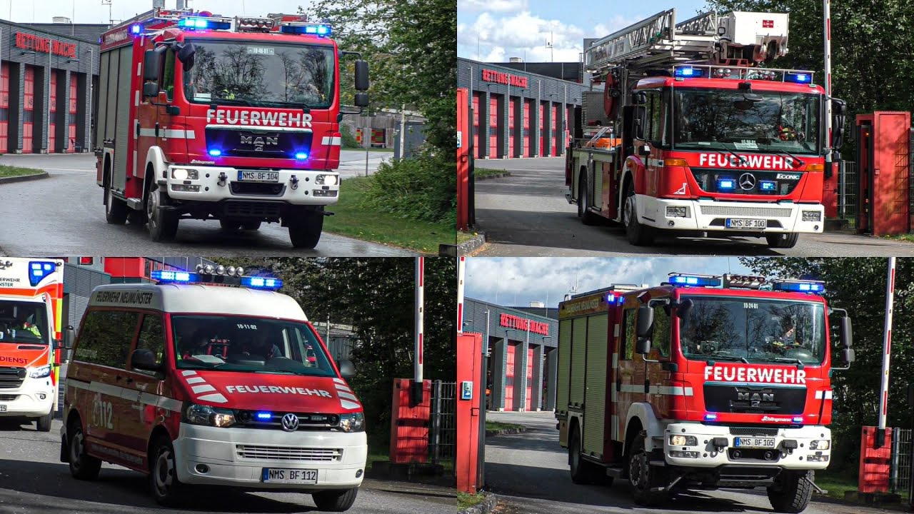 (TMF, TLF, RESERVE ELW uvm. | BERUFSFEUERWEHR NEUMÜNSTER) Einsatzfahrten Berufsfeuerwehr Neumünster!