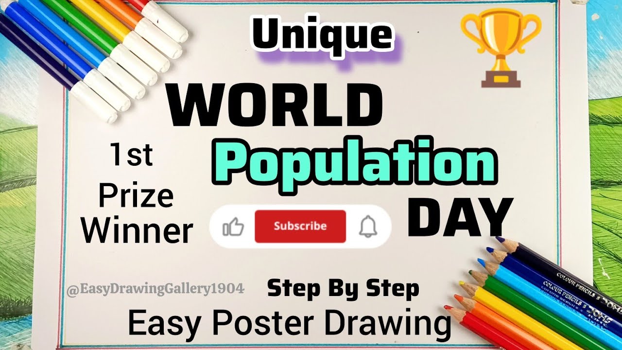 World population Day Poster Drawing| World Population Day Poster| World Population Day Drawing Easy