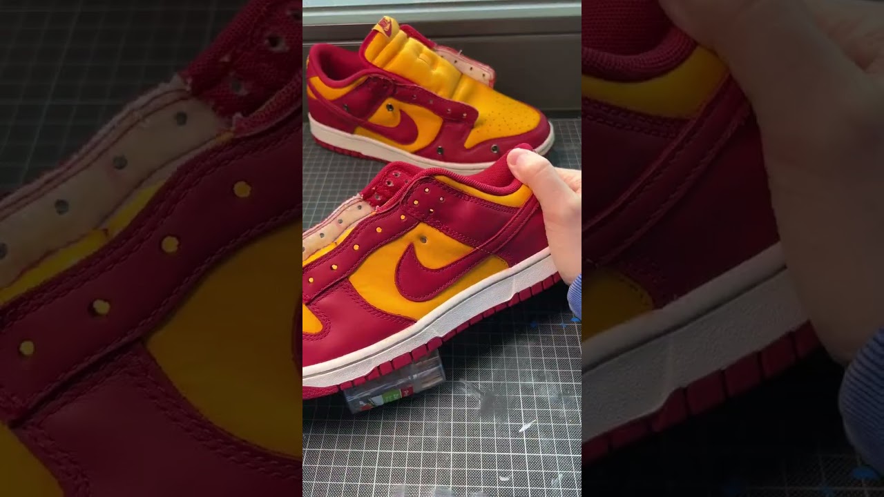 Custom Nike Dunk Low Midas Off-White | Sneaker Art Transformation #offwhitedunk #summeronshorts  👟👀