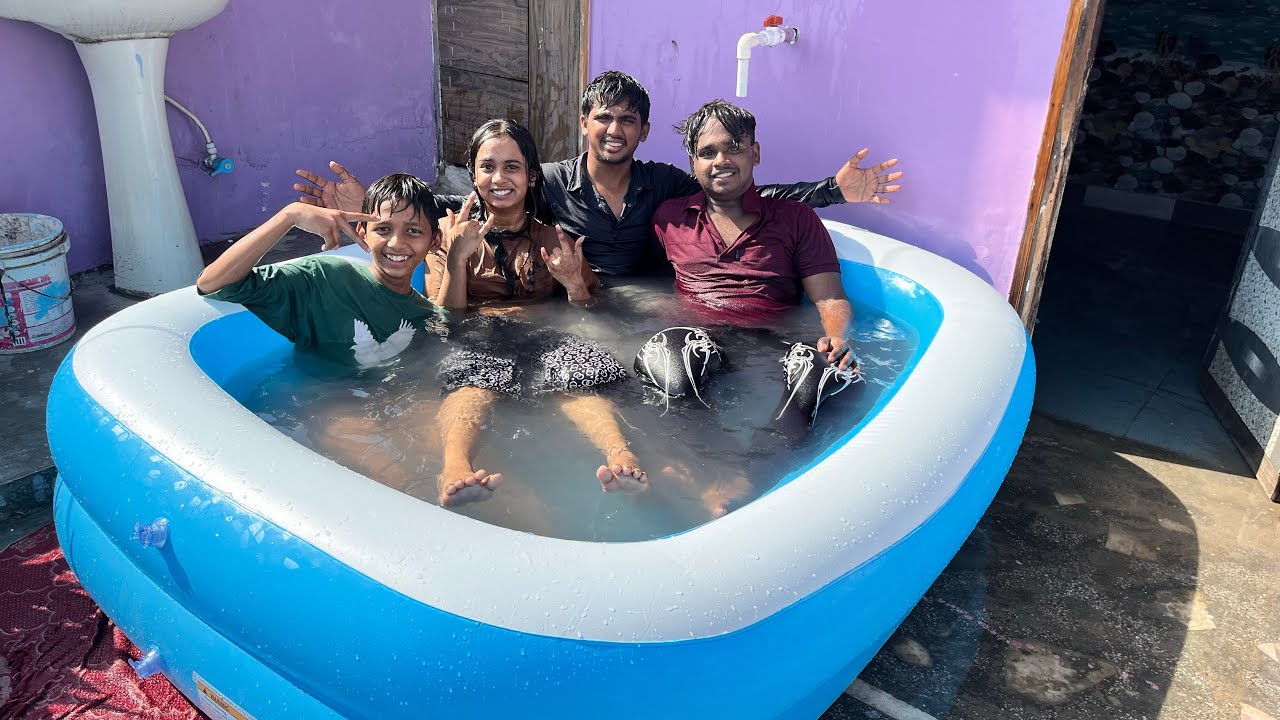 Swimming pool full fun 🤩 vlog ✨….                                     2026 Holi ￼ celebrate ￼🫟