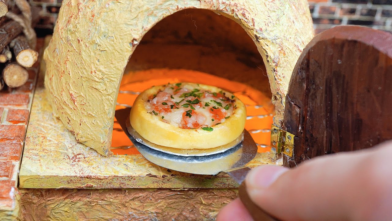 Miniature PIZZA in the Oven | ASMR Tiny Cooking Real Food